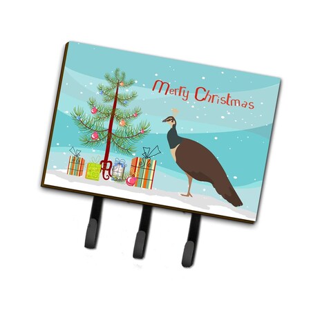 Carolines Treasures Indian Peahen Peafowl Christmas Leash or Key Holder BB9294TH68